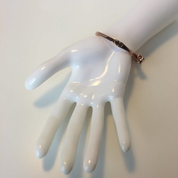 KATE SPADE Rose Gold 'Love Notes' Bangle Bracelet - Picture 7 of 8